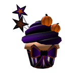 Purple & Pumpkins Halloween Cupcake