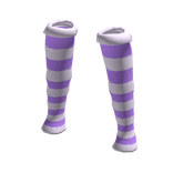 Purple and White Stripe Leg Warmers