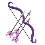 Purple Bow & Arrow