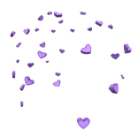 Purple Candy Heart Confetti