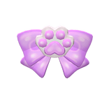Purple Cat Paw Front Bow