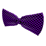 Purple Checkered Bow Tie