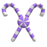 Purple Crossed Candy Cane