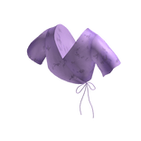 Purple Floral Spring Tied Crop Top 