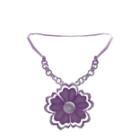 Purple Flower Charm Necklace 3.0