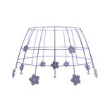 Purple Flowers Net Skirt