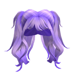 Purple Flowy Pigtails