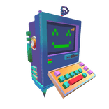 Purple Robot Large Back (Synthwave)