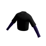 Purple Striped Layered Crop Top