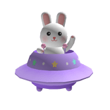 Purple UFO Bunny