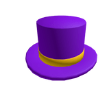 Purple Yellow Banded Top Hat