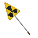 Radioactive Warning Carriable Sign