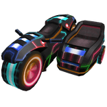 Rainbow Disco Hyperbike with Sidecar