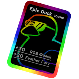 Rainbow Epic Duck Trading Card