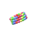 Rainbow Kandi Bracelet (Left)