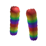 Rainbow Leg Fur Warmers