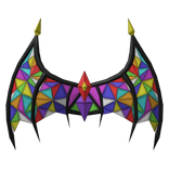 Rainbow Stained Glass Demon Wings