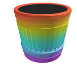 Rainbow Trashcan