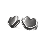 Raised Heart Goggles Silver