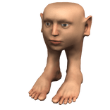 Realistic cursed goblin