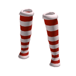  Red and White Stripe Leg Warmers