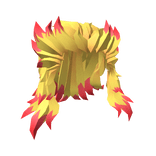 Red & Yellow Long Wolf Cut