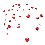 Red Candy Heart Confetti