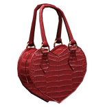 Red Crocodile Heart Bag
