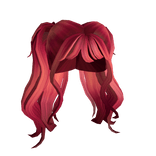 Red Flowy Pigtails
