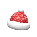 Red Fluffy Festive Beanie