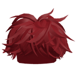 Red Fluffy Middle Swept Hair