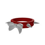 Red Goth Necklace with Bow