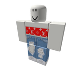 red lv x supreme crop top w ripped jeans