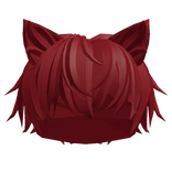 Red Messy Cat Boy Hair