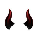Red Neon Outline Horns