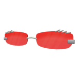Red Pierced Trendy Glasses