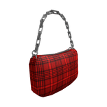 Red Plaid Chain Purse