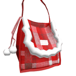 Red Plaid Fluffy Shoulder Bag 