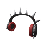 Red Punk Rock Headphones