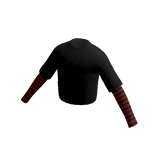 Red Striped Layered Crop Top