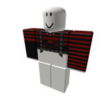 red stripped shirt w belt vamp y2k goth emo swag