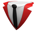 Red Suit with Black Tie