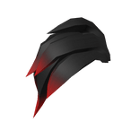 Red Tipped Black Side Swept Hair