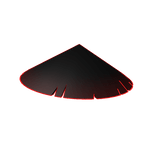Red Void Samurai Hat - Cartoony Outline