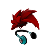 Red Whoosh with Headphones