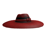 Red Wide Brim Hat