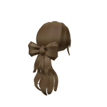 Ribbon Low Pony Brunette