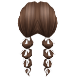 Ribboned Bubbly Brown Pigtails