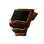 Right Black & Gold Paladin Pauldron Armor