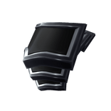 Right Black & Silver Paladin Pauldron Armor